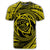 Hawaiian Kanaka Honu Hibiscus Tornando Polynesian Yellow T Shirt - Polynesian Pride