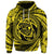 Custom Hawaiian Kanaka Honu Hibiscus Tornando Polynesian Yellow Hoodie - Polynesian Pride