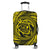 Hawaiian Kanaka Honu Hibiscus Tornando Polynesian Yellow Luggage Covers - AH Black - Polynesian Pride