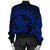 Hawaiian Kanaka Honu Map Hibiscus Globular Polynesian Blue Bomber Jacket - AH - Polynesian Pride