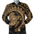 Hawaiian Kanaka Honu Map Hibiscus Globular Polynesian Gold Bomber Jacket - AH Black - Polynesian Pride