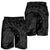 Hawaiian Kanaka Honu Map Hibiscus Globular Polynesian Gray Men's Shorts - AH - Polynesian Pride