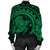 Hawaiian Kanaka Honu Map Hibiscus Globular Polynesian Green Bomber Jacket - AH - Polynesian Pride