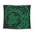 Hawaiian Kanaka Honu Map Hibiscus Globular Polynesian Green Tapestry - AH Wall Tapestry Black - Polynesian Pride