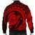 Hawaiian Kanaka Honu Map Hibiscus Globular Polynesian Red Bomber Jacket - AH - Polynesian Pride