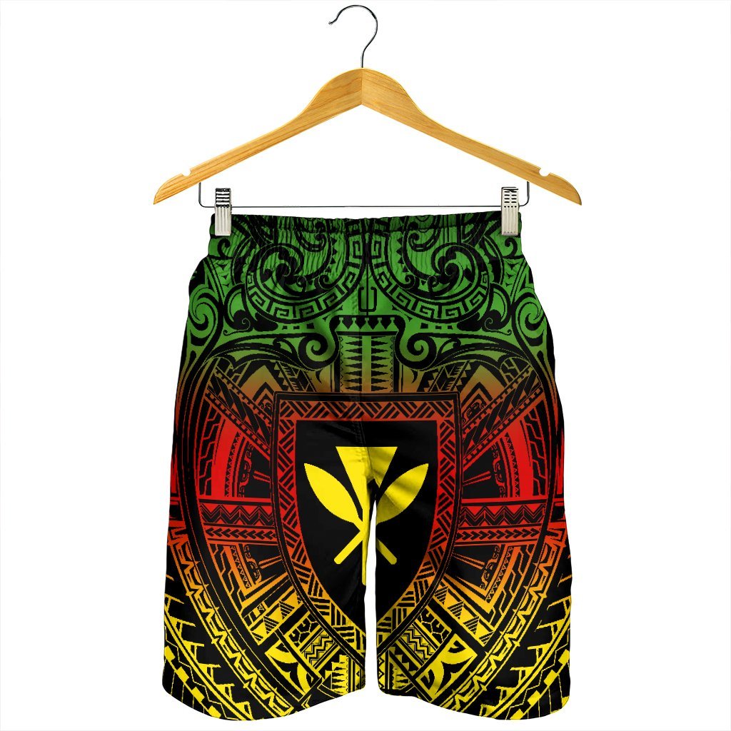 Hawaiian Kanaka Maoli Center Polynesian Men's Shorts - AH - Polynesian Pride