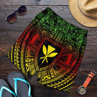 Hawaiian Kanaka Maoli Center Polynesian Men's Shorts - AH Art - Polynesian Pride