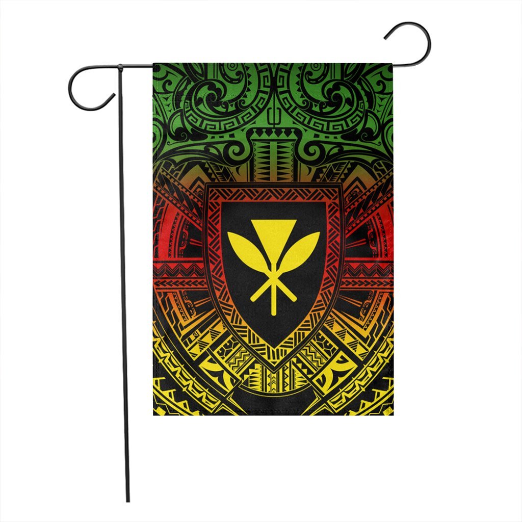 Hawaiian Kanaka Maoli Center Polynesian Flag - AH - Polynesian Pride