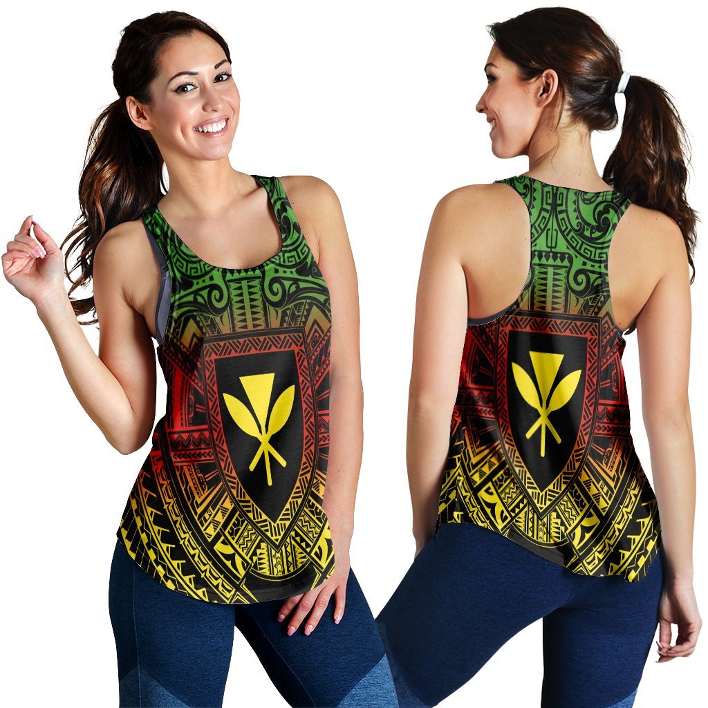 Hawaiian Kanaka Maoli Center Polynesian Racerback Tank - AH Black - Polynesian Pride