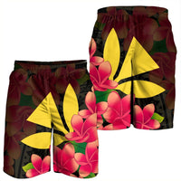 Hawaiian Kanaka Plumeria Polynesian Men's Shorts - AH - Polynesian Pride