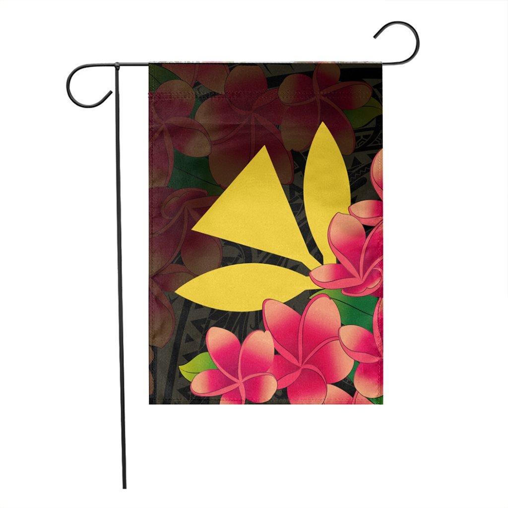 Hawaiian Kanaka Plumeria Polynesian Flag - AH - Polynesian Pride