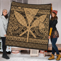 Hawaiian Kanaka Polynesian Tribal Premium Quilts Reggae Color Gold AH - Polynesian Pride