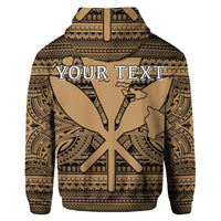 Custom Hawaiian Kanaka Polynesian Hoodie Tribal Reggae Color Gold - Polynesian Pride
