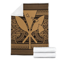 Hawaiian Kanaka Polynesian Tribal Premium Blankets Reggae Color Gold AH - Polynesian Pride