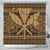 Hawaiian Kanaka Polynesian Tribal Shower Curtain Reggae Color Gold AH 177 x 172 (cm) Black - Polynesian Pride