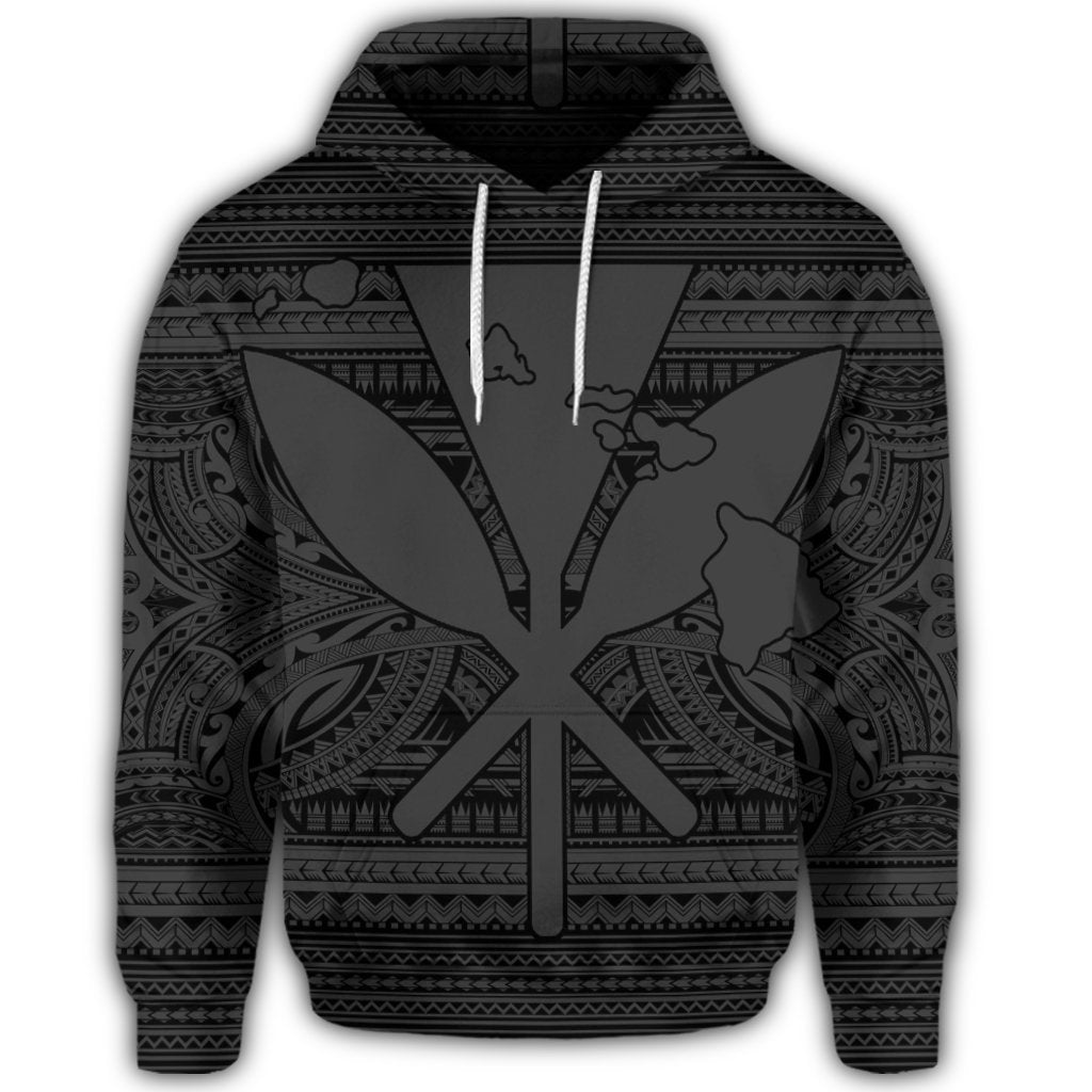 Hawaiian Kanaka Polynesian Hoodie Tribal Reggae Color Gray - Polynesian Pride