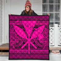 Hawaiian Kanaka Polynesian Tribal Premium Quilts Reggae Color Pink AH - Polynesian Pride