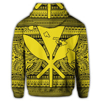 Hawaiian Kanaka Polynesian Hoodie Tribal Reggae Color Yellow - Polynesian Pride