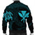 Hawaiian Kanaka Turtle Polynesian Bomber Jacket Blue AH - Polynesian Pride