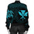 Hawaiian Kanaka Turtle Polynesian Bomber Jacket Blue AH - Polynesian Pride