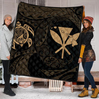 Hawaiian Kanaka Turtle Polynesian Premium Quilts Gold AH - Polynesian Pride