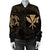 Hawaiian Kanaka Turtle Polynesian Bomber Jacket Gold AH - Polynesian Pride