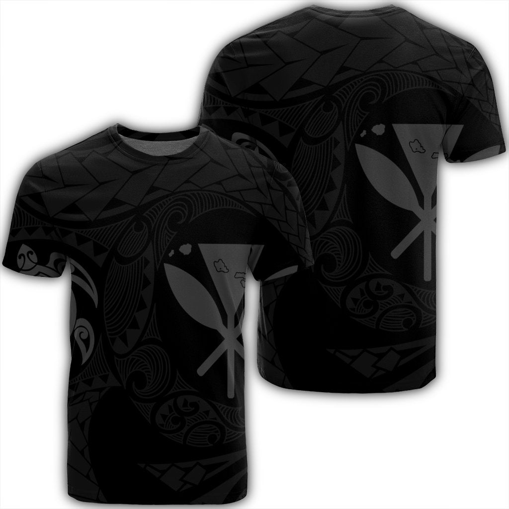 Hawaiian Kanaka Turtle Polynesian T Shirt Gray Unisex Black - Polynesian Pride