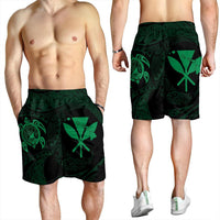 Hawaiian Kanaka Turtle Polynesian Men's Shorts Green AH - Polynesian Pride