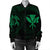 Hawaiian Kanaka Turtle Polynesian Bomber Jacket Green AH - Polynesian Pride