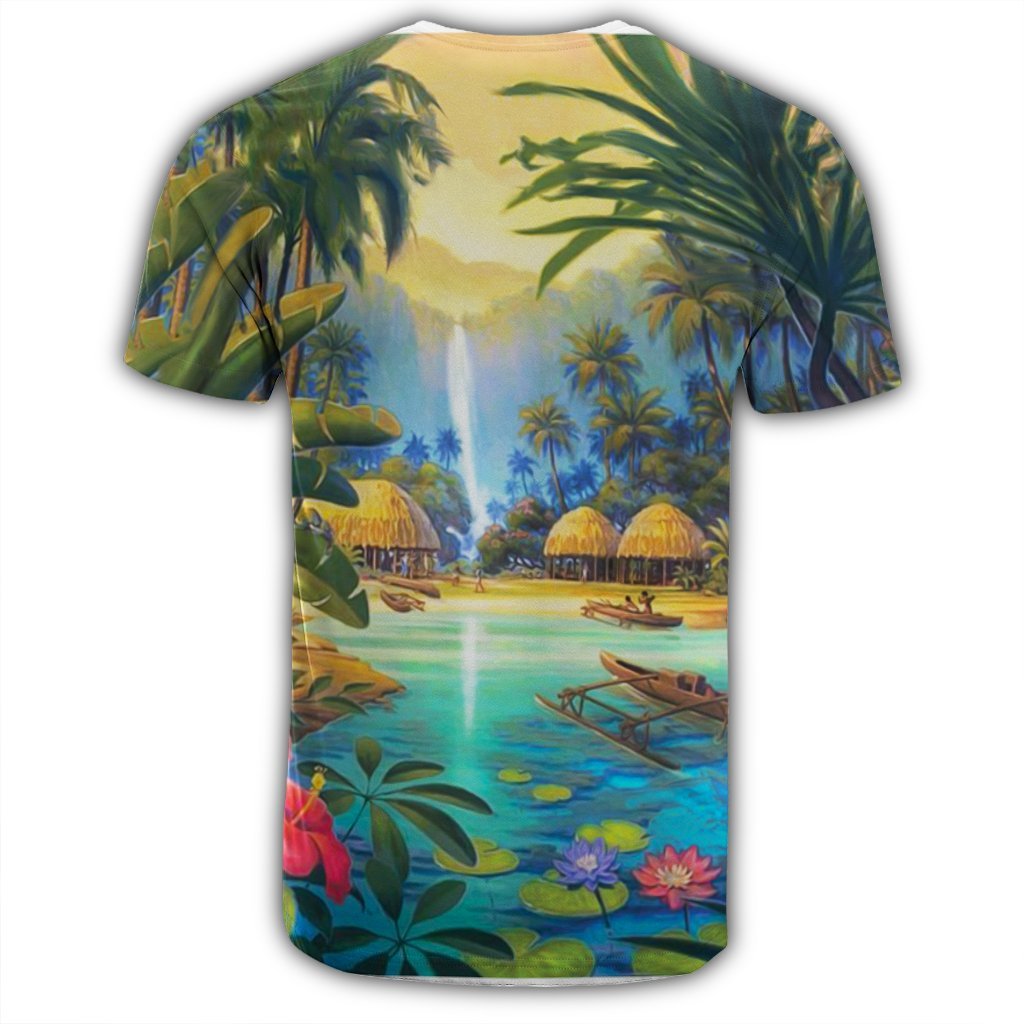 Hawaiian Living In Aboriginal Village T Shirt - Polynesian Pride