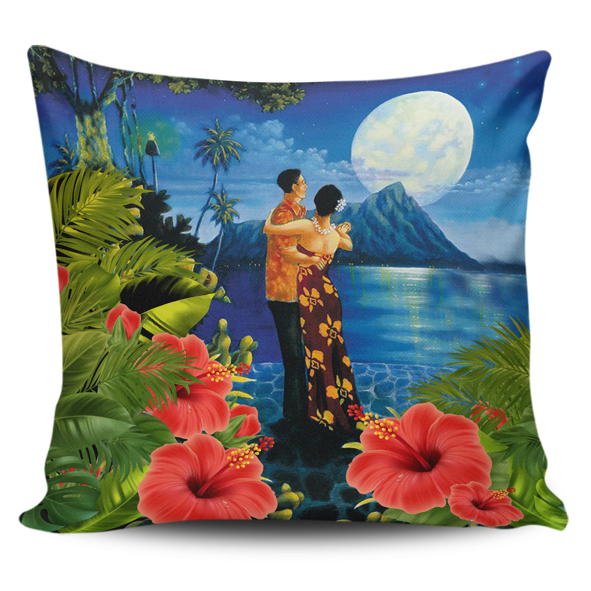 Hawaiian Lover - Couple Dancing Pillow Covers - AH - Polynesian Pride