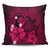 Hawaiian Map Big Turtle Hibiscus Plumeria Tribal Polynesian Pillow Covers - Pink - AH Pillow Covers Black - Polynesian Pride