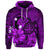 Custom Hawaiian Map Big Turtle Hibiscus Plumeria Tribal Polynesian Hoodie Purple - Polynesian Pride