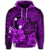 Hawaiian Map Big Turtle Hibiscus Plumeria Tribal Polynesian Hoodie Purple - Polynesian Pride