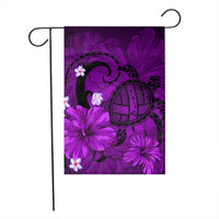 Hawaiian Map Big Turtle Hibiscus Plumeria Tribal Polynesian Flag - Purple - AH - Polynesian Pride