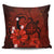 Hawaiian Map Big Turtle Hibiscus Plumeria Tribal Polynesian Pillow Covers - Red - AH Pillow Covers Black - Polynesian Pride