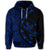 Hawaiian Map Gecko Tattoo Kakau Polynesian Hoodie Blue - Polynesian Pride