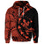 Custom Hawaiian Map Gecko Tattoo Kakau Polynesian Hoodie Orange - Polynesian Pride