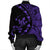 Hawaiian Map Gecko Tattoo Kakau Polynesian Bomber Jacket Purple AH - Polynesian Pride