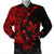 Hawaiian Map Gecko Tattoo Kakau Polynesian Bomber Jacket Red AH Black Unisex - Polynesian Pride