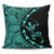 Hawaiian Map Gecko Tattoo Kakau Polynesian Pillow Covers Turquoise AH Pillow Covers Black - Polynesian Pride