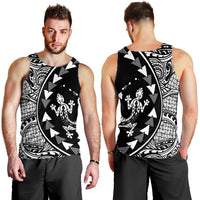 Hawaiian Map Gecko Tattoo Kakau Polynesian Tank Top White AH - Polynesian Pride
