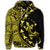 Hawaiian Map Gecko Tattoo Kakau Polynesian Hoodie Yellow - Polynesian Pride