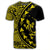 Hawaiian Map Gecko Tattoo Kakau Polynesian T Shirt Yellow - Polynesian Pride