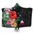 Hawaiian Map Hawaii Flag Hibiscus Polynesian Hooded Blanket AH Hooded Blanket White - Polynesian Pride