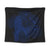 Hawaiian Map Heart Hula Girl Hibiscus Blue Polynesian Tapestry - AH Wall Tapestry Black - Polynesian Pride