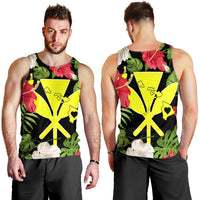 Hawaiian Map Heart Kanaka Hibiscus Polynesian Tank Top - AH - Polynesian Pride