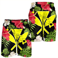 Hawaiian Map Heart Kanaka Hibiscus Polynesian Men's Shorts - AH - Polynesian Pride