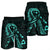 Hawaiian Map Heart Ribbon Cancer Hibiscus Turquoise Polynesian Men's Shorts - AH - Polynesian Pride