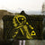 Hawaiian Map Heart Ribbon Cancer Hibiscus Yellow Polynesian Hooded Blanket - AH - Polynesian Pride